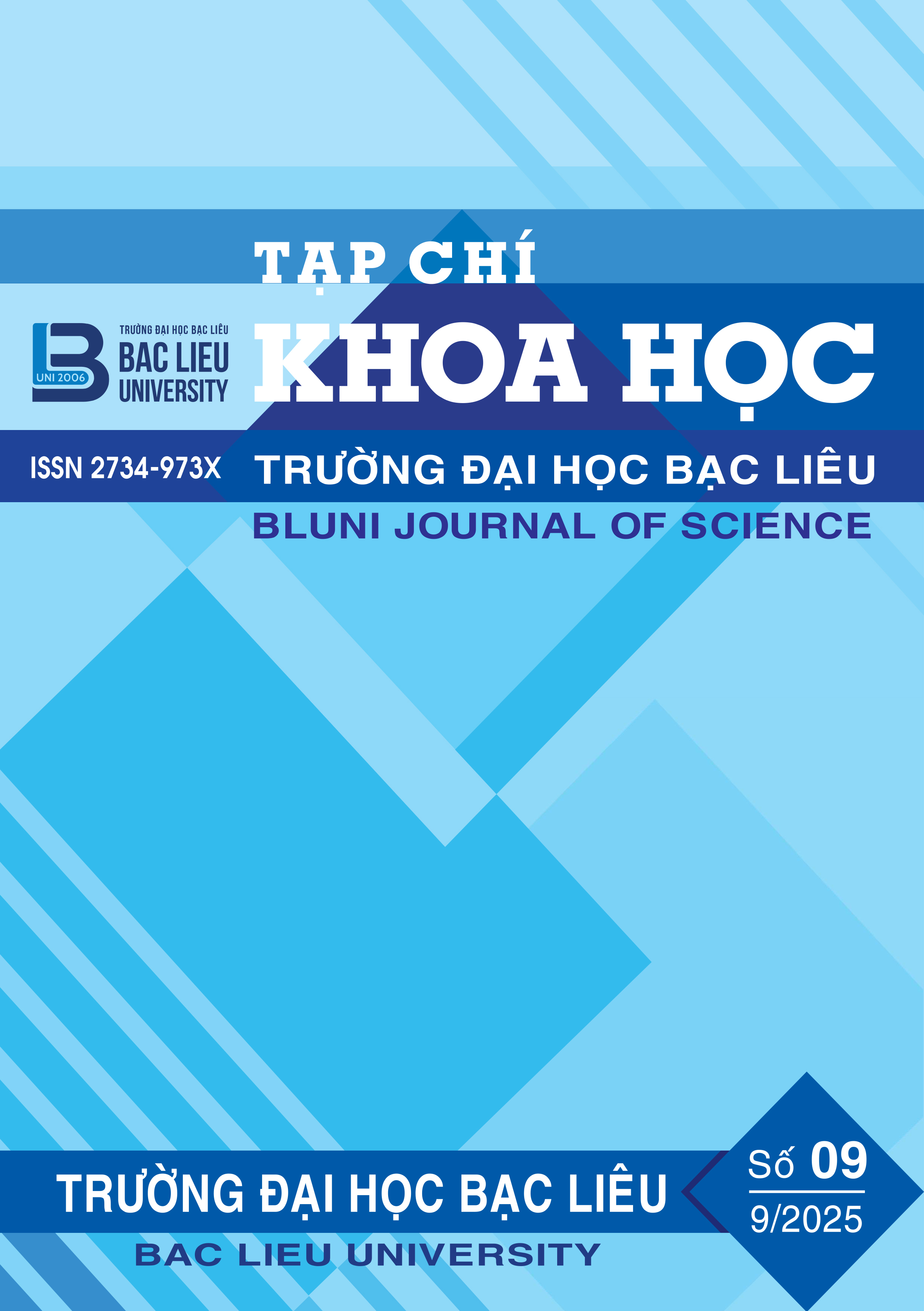					Xem Số 9 (2025): Tạp chí khoa học Đại học Bạc Liêu
				