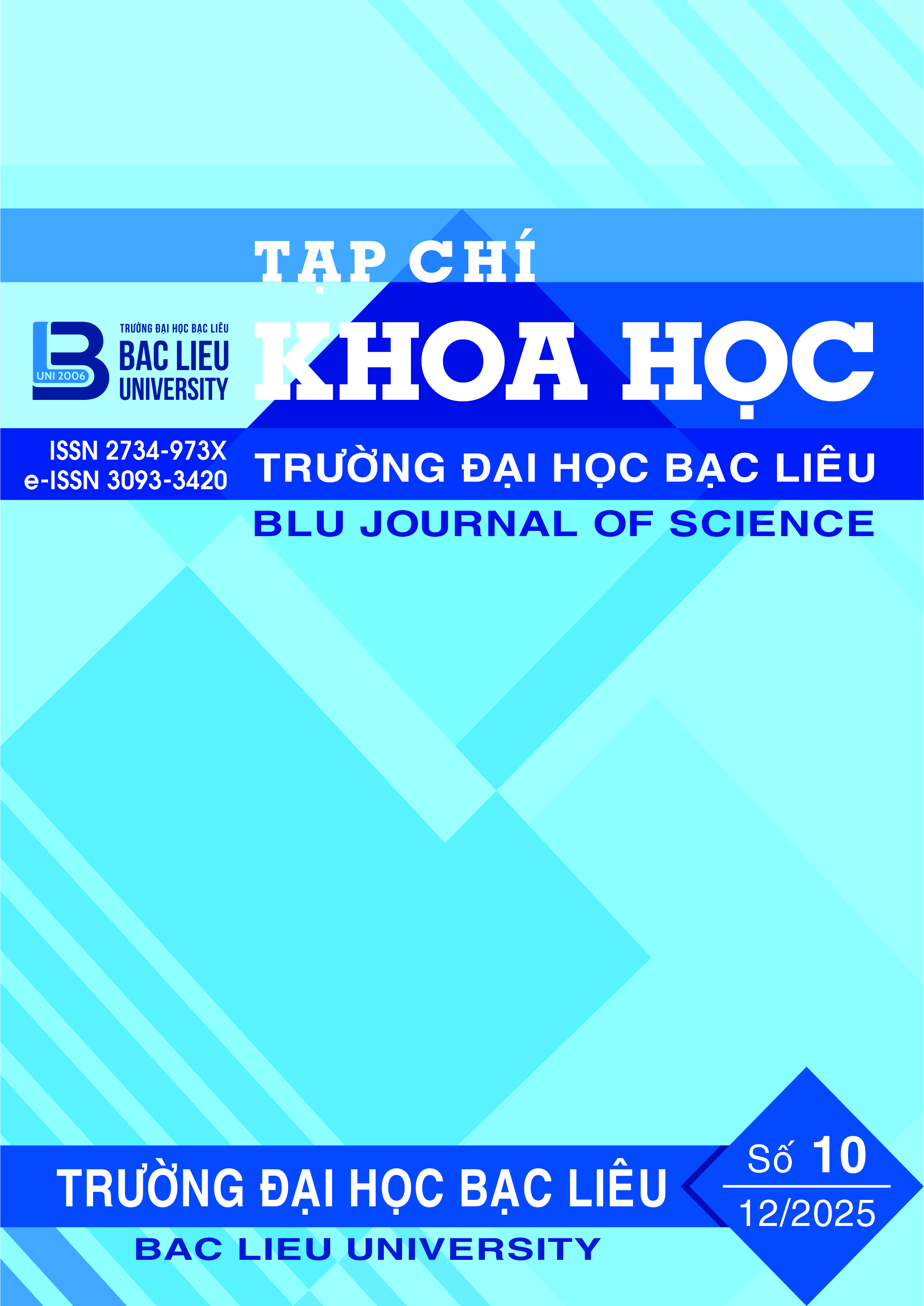 					Xem Số 10 (2025): Tạp chí Khoa học Trường Đại học Bạc Liêu
				