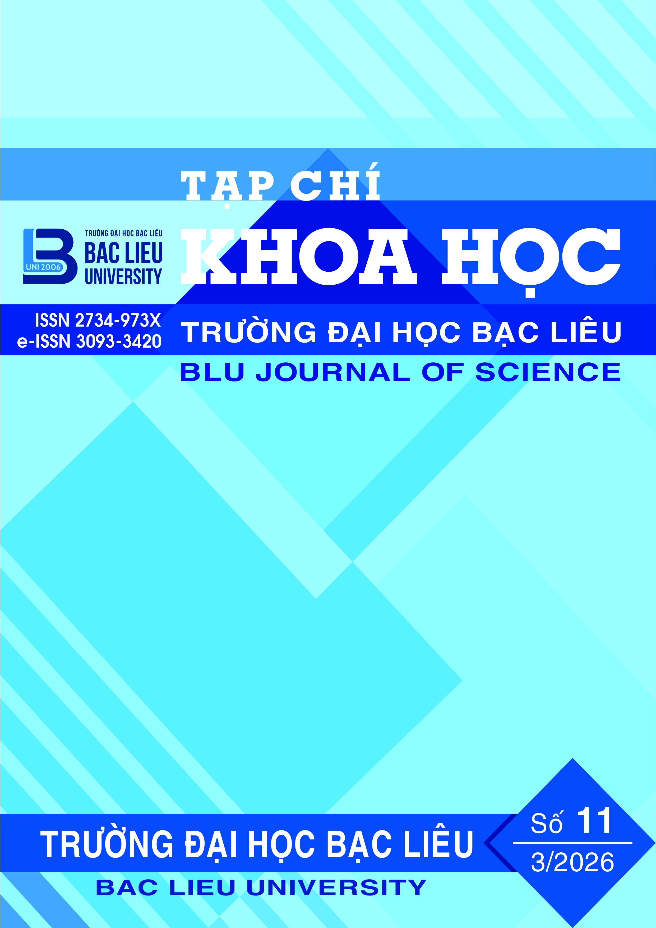 					Xem Số 11 (2026): Tạp chí khoa học Trường Đại học Bạc Liêu
				