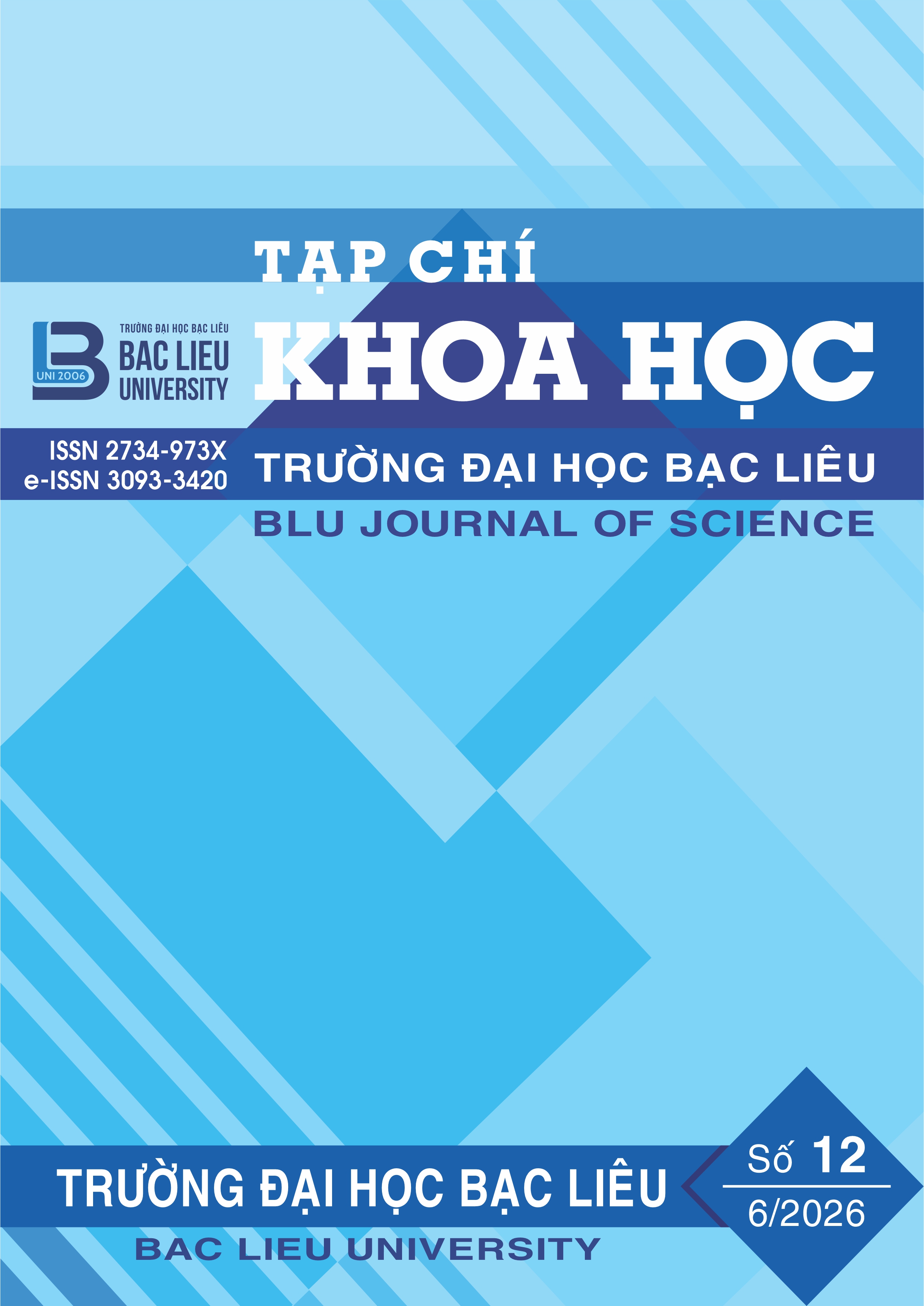 					Xem Số 12 (2026): Tạp chí khoa học Trường Đại học Bạc Liêu
				